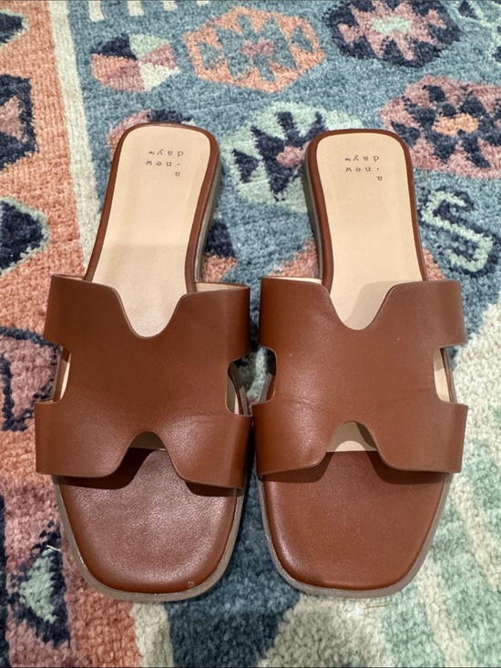 a new day Shoes - a new day Brown Cutout Slide Sandals
